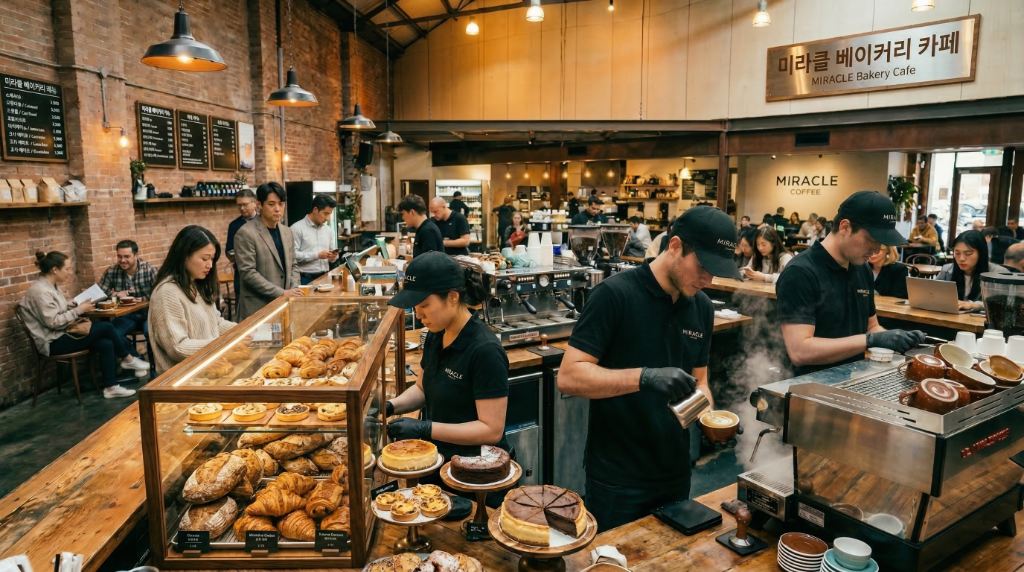 대형 카페 미라클 베이커리